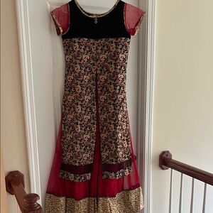 Elegant Black and Red gown